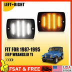 2X LED Turn Signal Lights for Jeep Wrangler YJ (1987–1995) Black