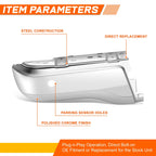 Rear Left Bumper End Cap for Ford Ranger (2019–2023) w/ Parking Sensor Holes Chrome