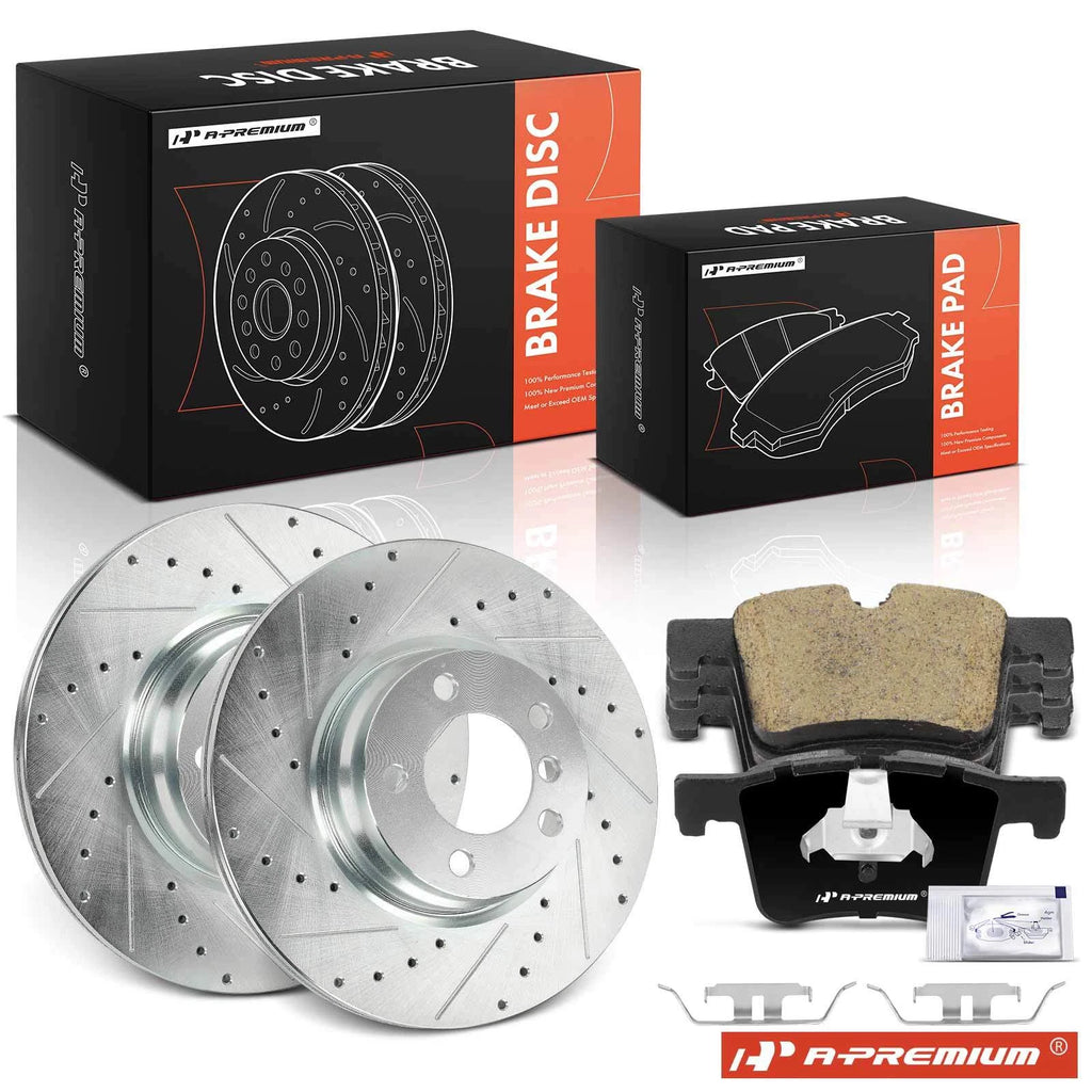 Set of 6 Drilled Brake Rotors & Pads for BMW 328i xDrive