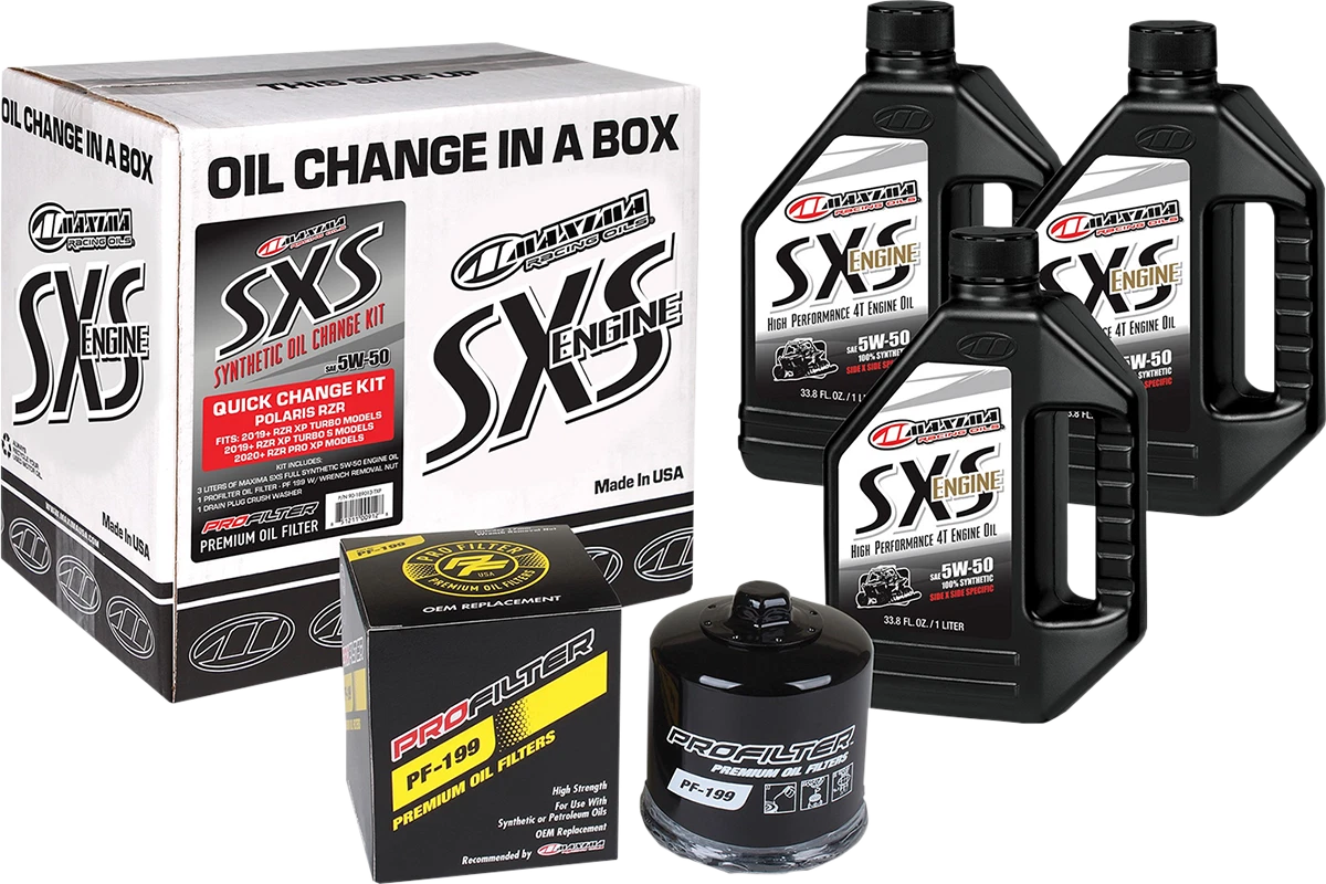 Synthetic Oil Change Kit for Polaris Turbo (SXS) - 5W-50