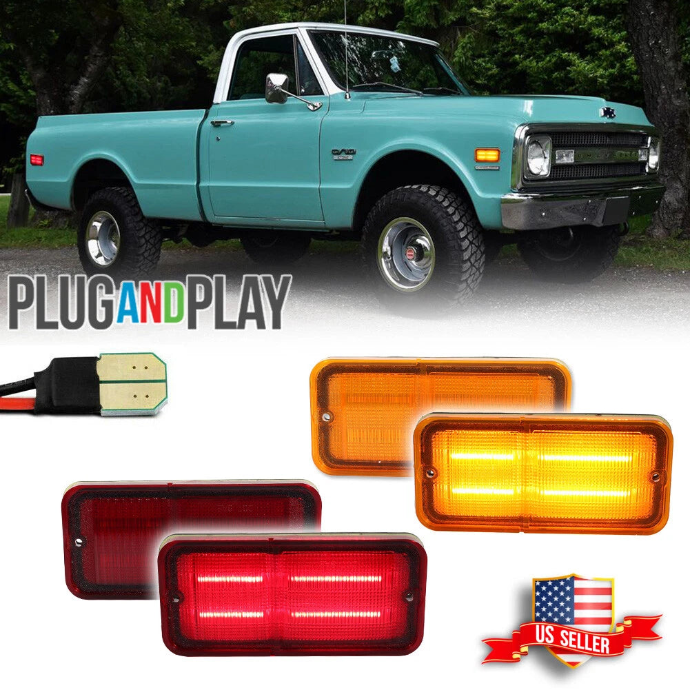 LED Side Marker Lights for Chevy GMC C/K Trucks (1968–1972)