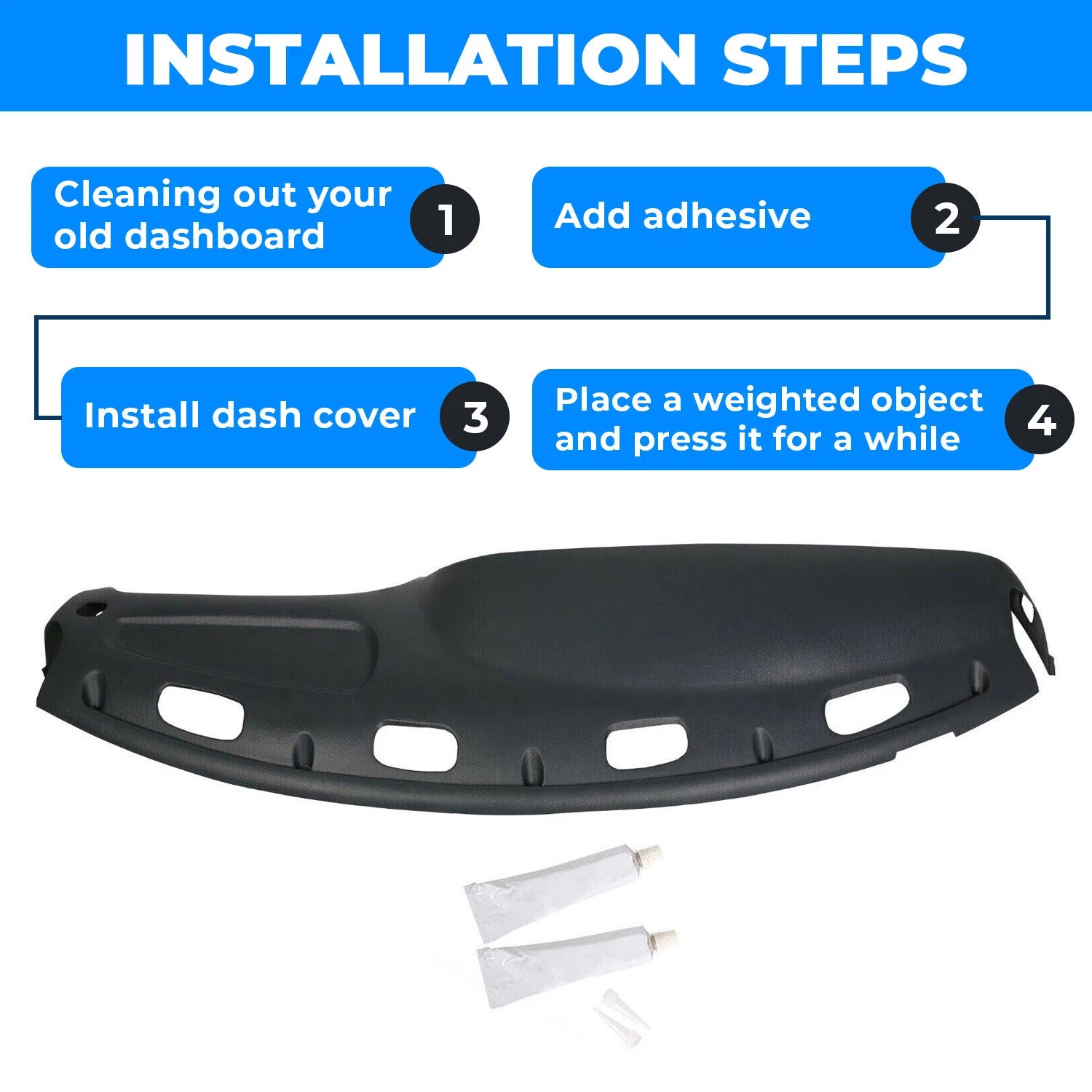 Dash Bezel & Dashboard Cover Overlay for Dodge Ram 1500/2500/3500 (1998–2002)