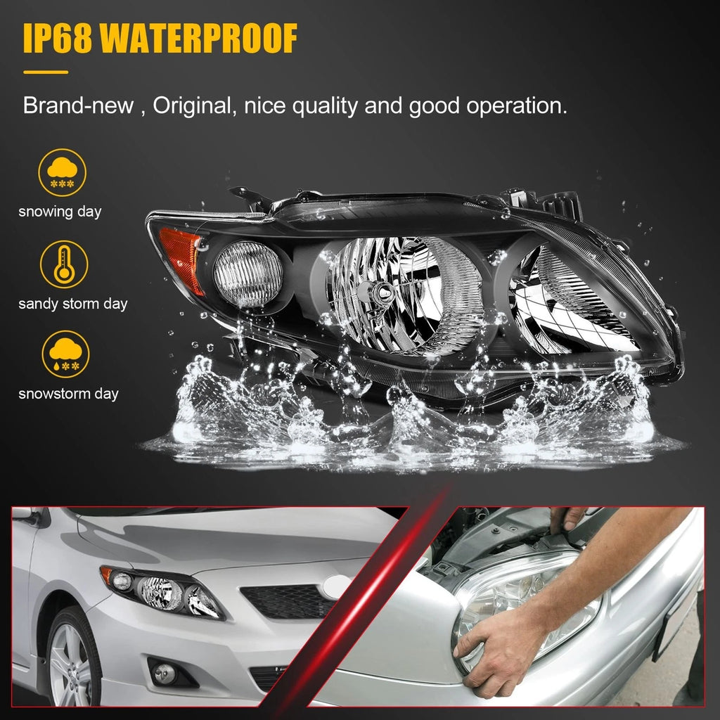 Headlight Assembly for Toyota Corolla (2009–2010)