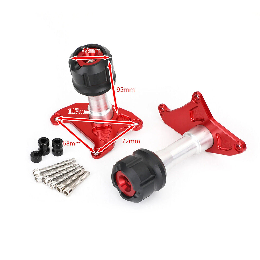 CNC Red Motorcycle Frame Slider for Honda MSX125 SF Grom (2013–2019)