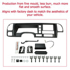 Double DIN Dash Bezel Kit for GMC Full Size Trucks/SUVs (1995-2002) Black