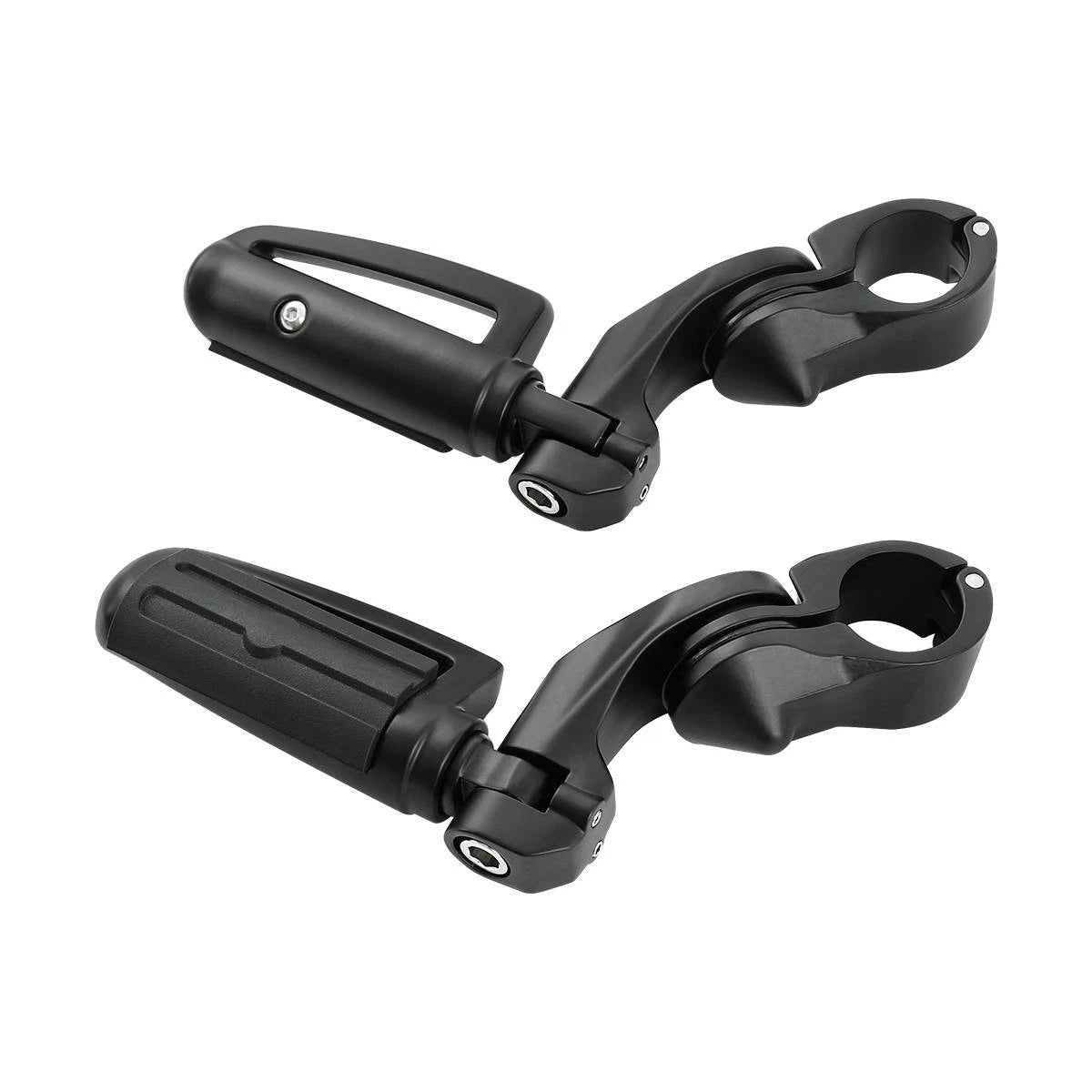 Matte Black 1 1/4'' 32mm Short Angled Highway Bar Pegs for Motorcycle
