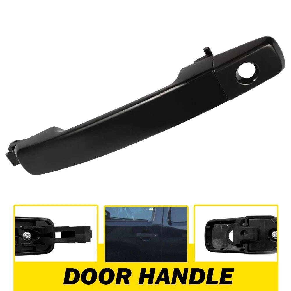 Exterior Door Handle for Nissan Maxima (2005–2008) - Black, Front, Driver Side