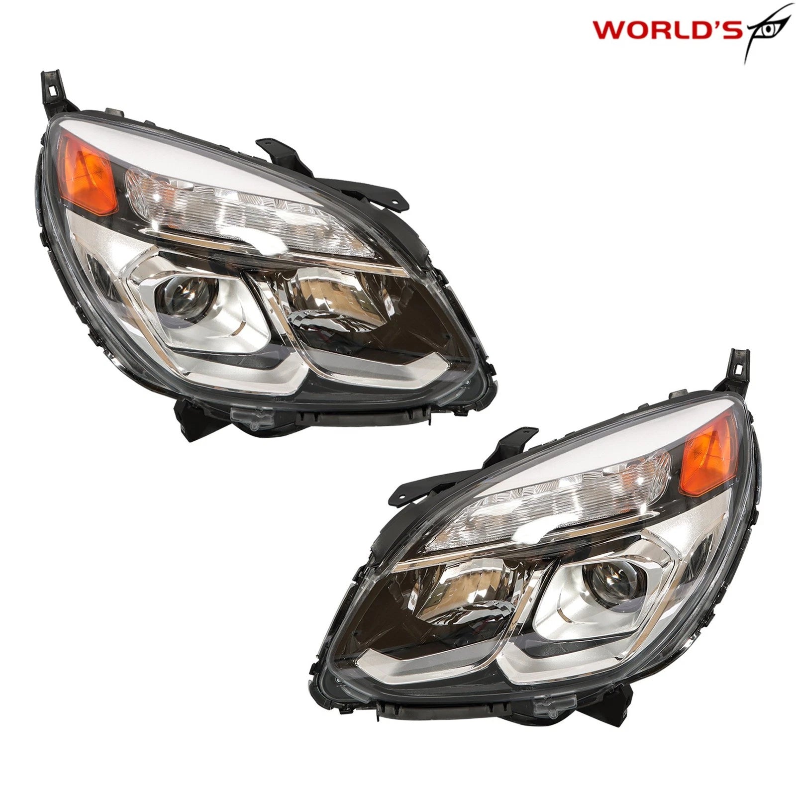 Pair Halogen Projector Headlights for Chevy Equinox (2016–2017)