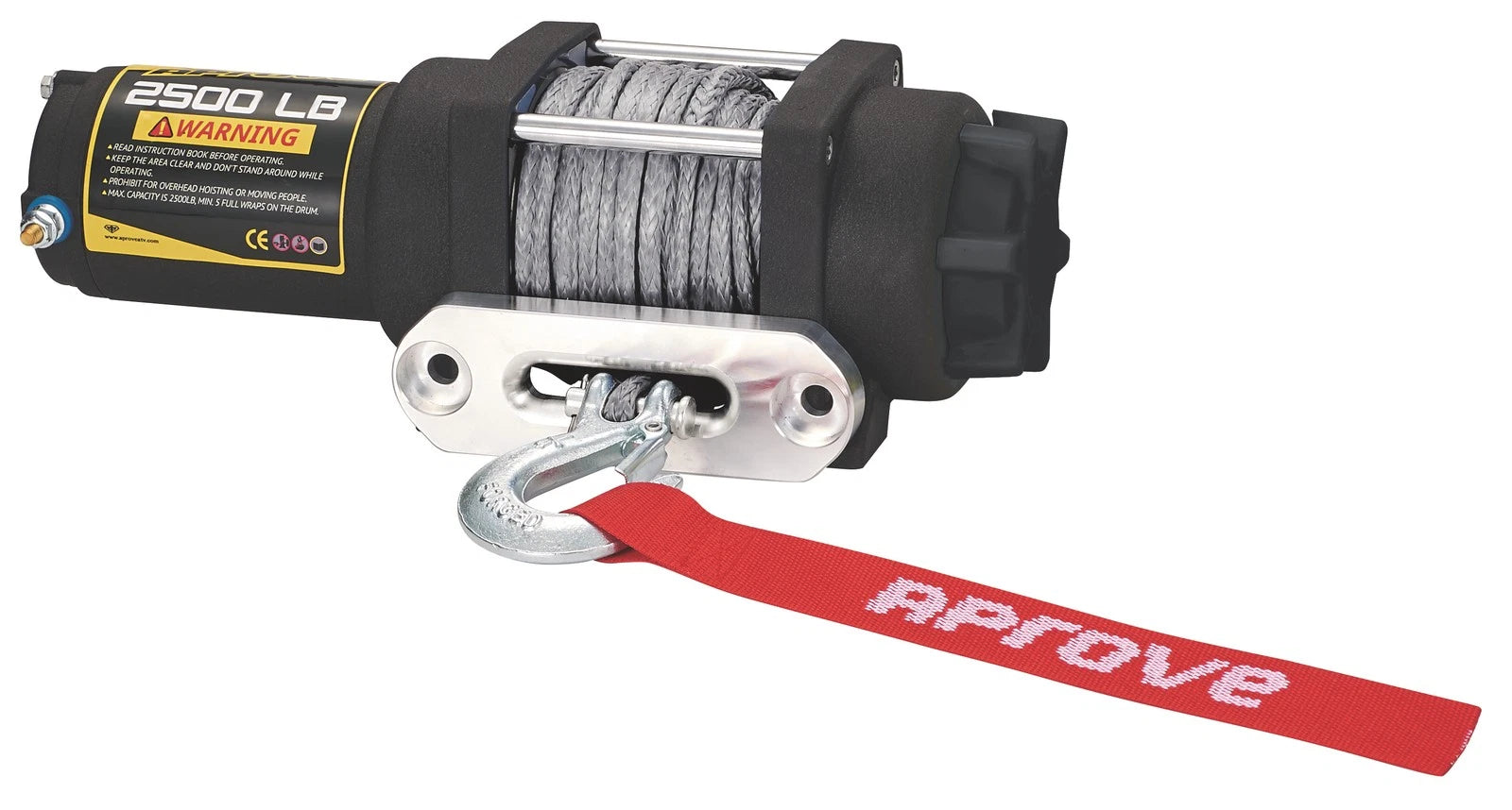 2500 LB Winch with Dyneema Synthetic Rope for Universal Applications