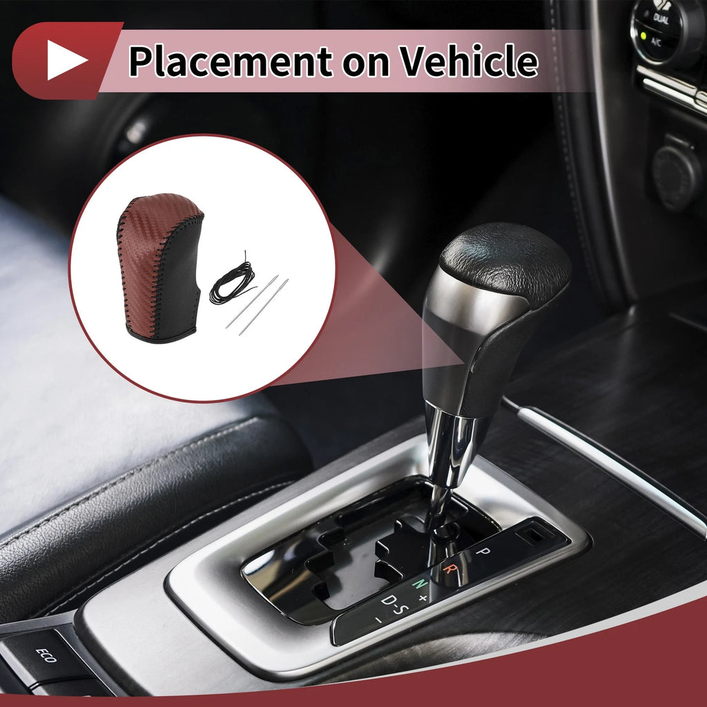 1 Pc Gear Shift Knob Cover for Nissan Murano (2009–2013) Black Brown