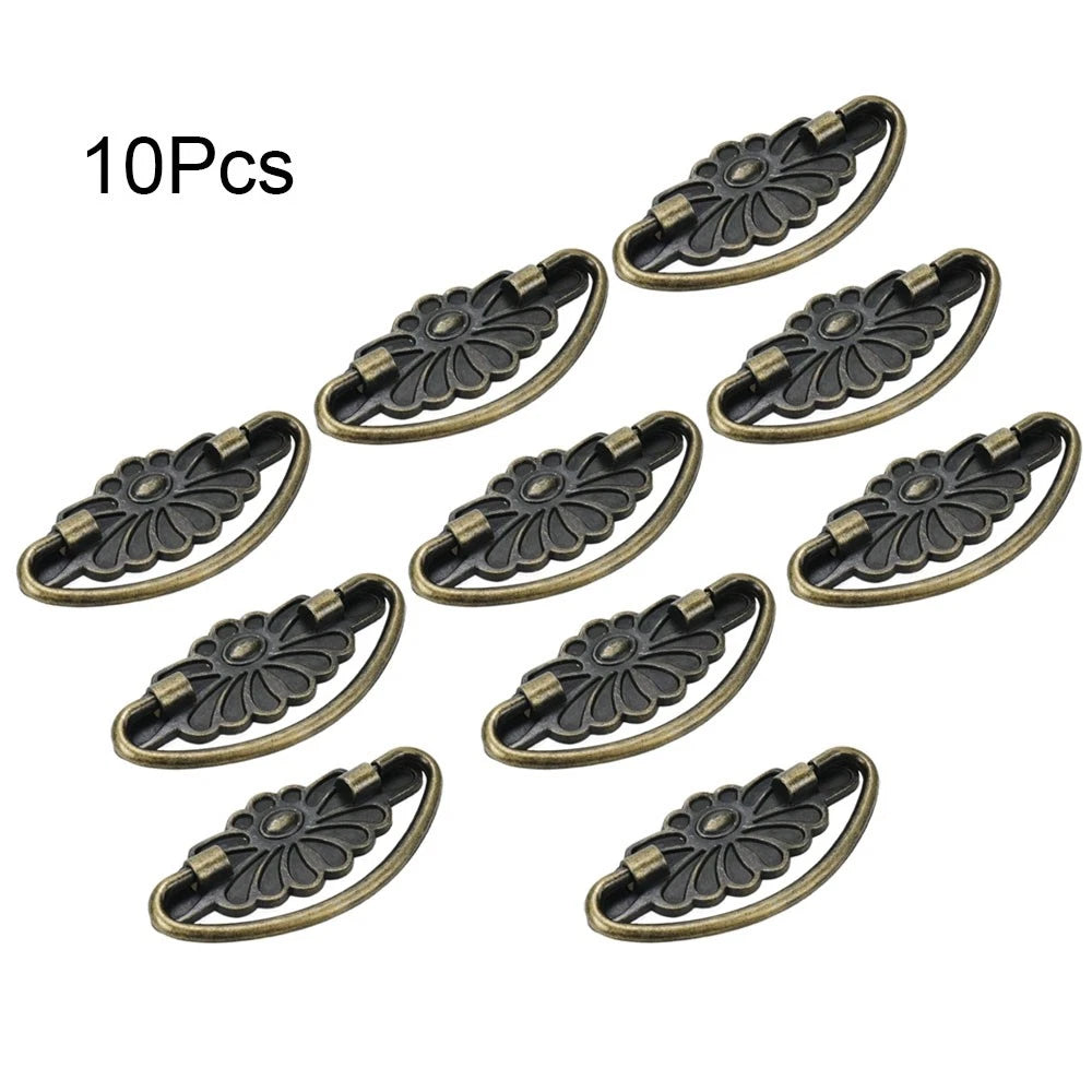 10Pc Vintage Drop Pulls for Jewelry Box Cabinet Drawer Knob