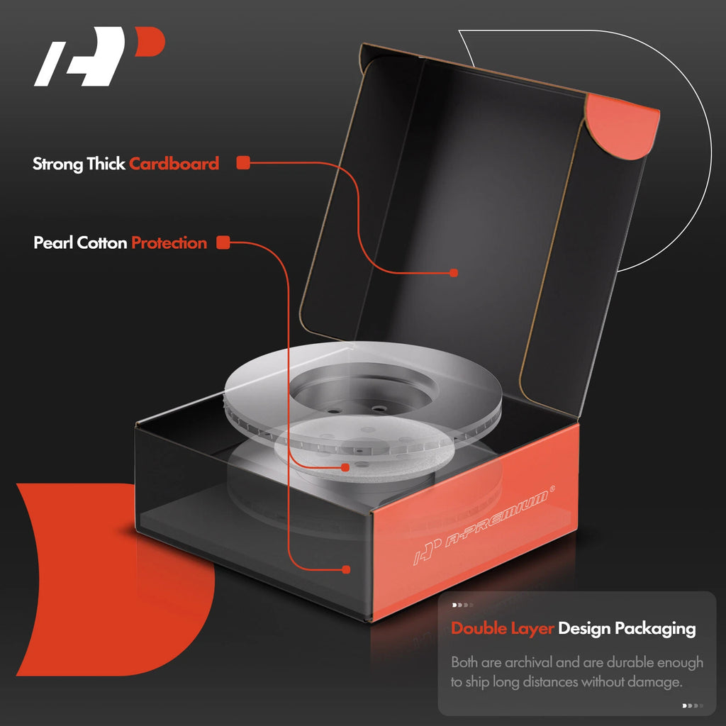 Rear Disc Brake Rotors for Jeep Grand Cherokee, Dodge Durango (2012–2021)