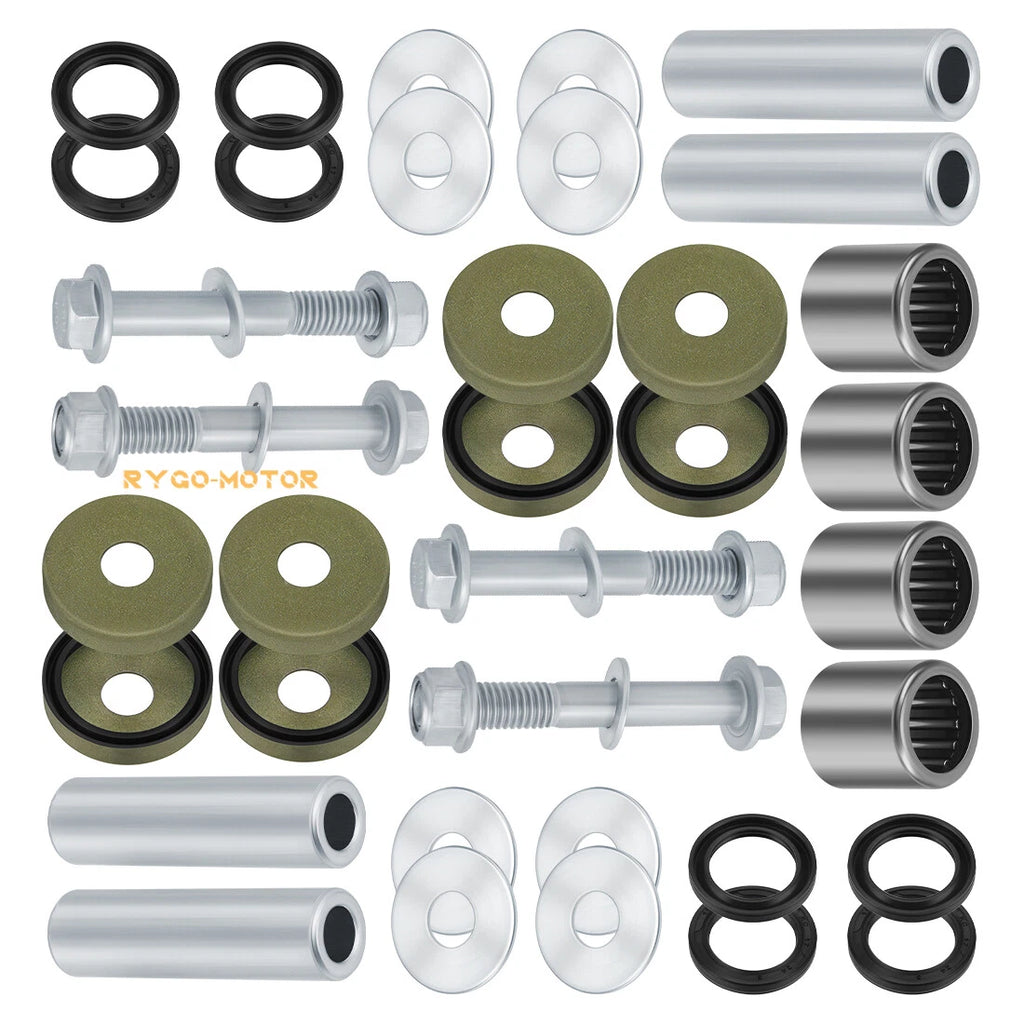 Set of 2 Front A Arm Lower Bushing Bearing Bolt Nut for Suzuki Quadsport Z400 (2003–2008)
