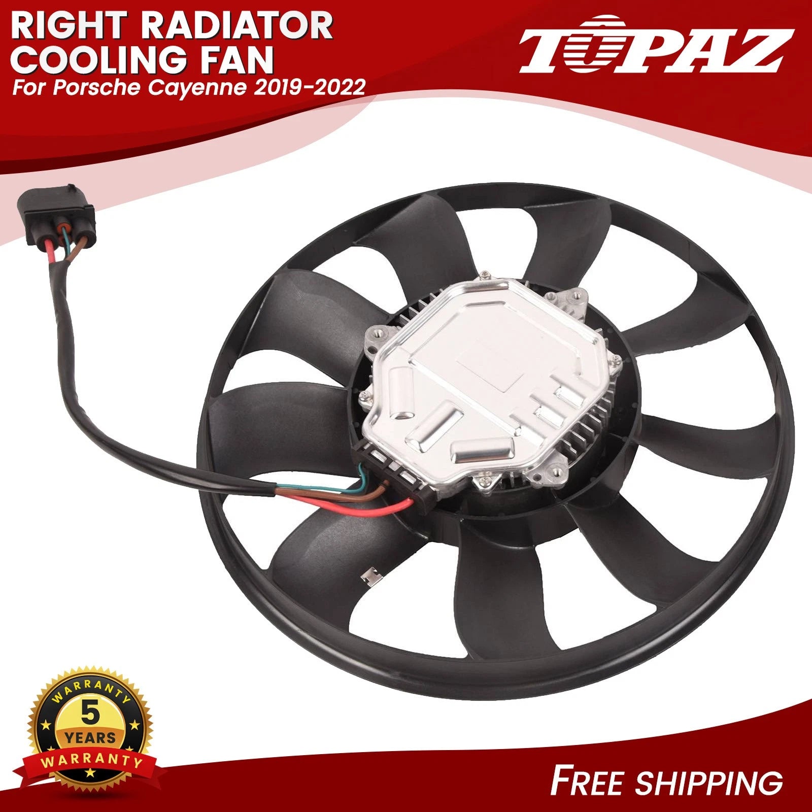 Right Radiator Cooling Fan for Porsche Cayenne (2019–2022)