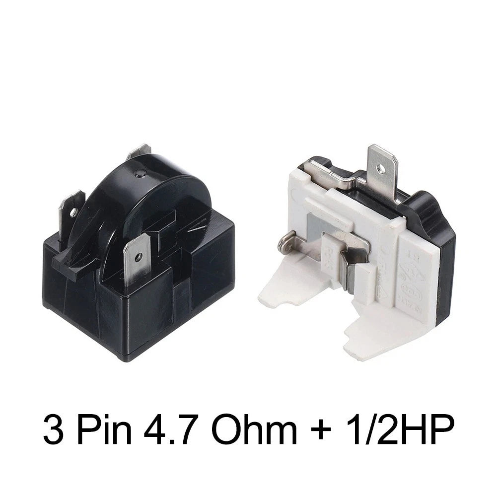 PTC Starter Relay 3 Pin 47 Ohm for Refrigerator Motors (Universal)