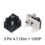 PTC Starter Relay 3 Pin 47 Ohm for Refrigerator Motors (Universal)