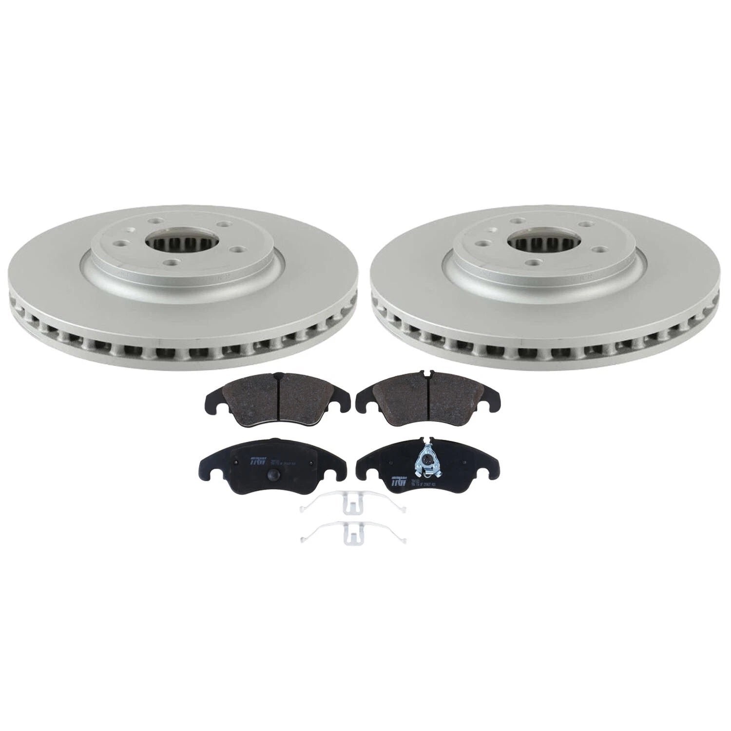 Front Brake Kit 320mm Rotors TRW Low-Met Pads for Audi A4 A5 Q5 S4 S5 (2008–2020)