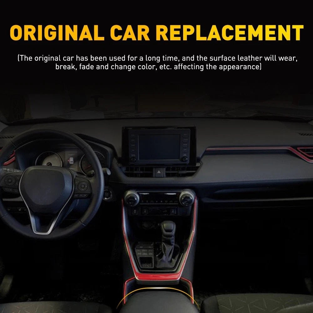 Center Console Armrest Lid Cover for Toyota RAV4 (2019–2025) Black Leather