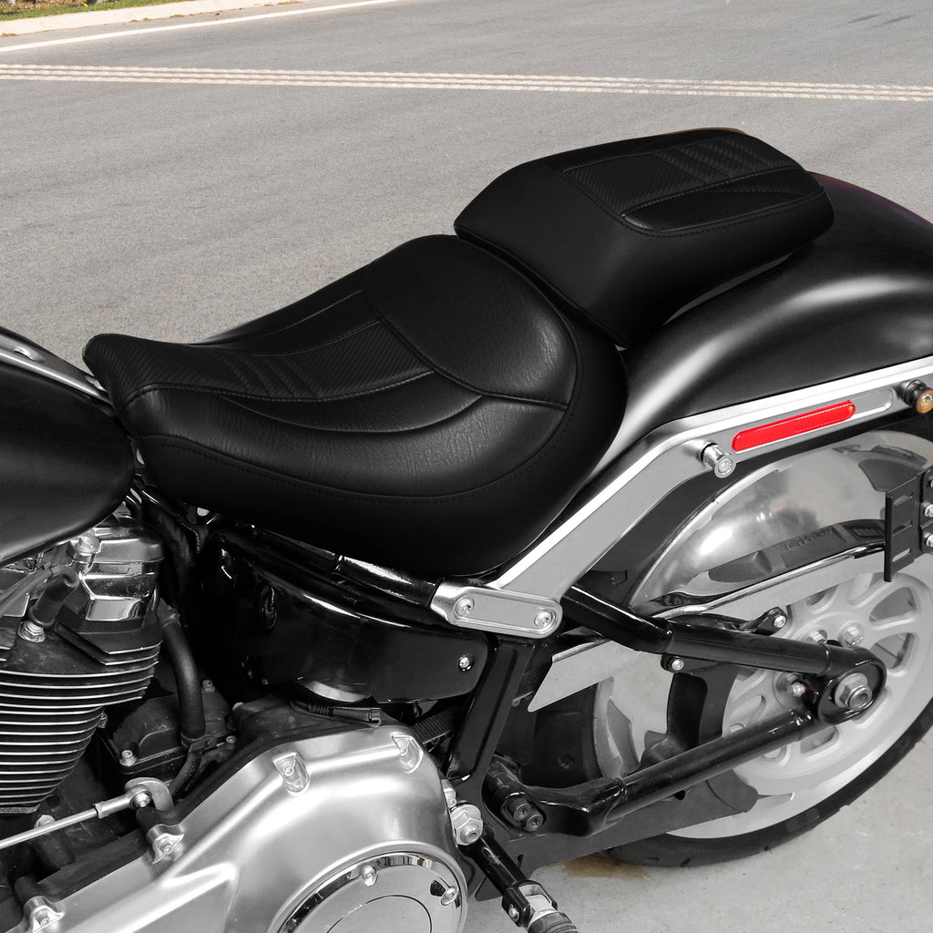 Black Driver & Passenger Seat for Harley Fat Boy FLFB FLFBS (2018–2024)