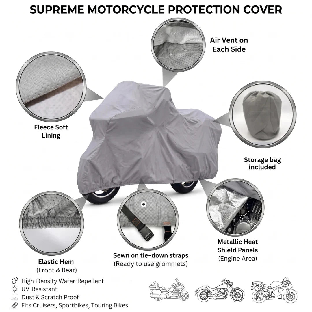Waterproof Storage Cover for Yamaha V Star 250 (2008–2017)