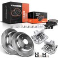 Set of 8 Rear Drilled Brake Rotors, Pads & Calipers for Honda CR-V (2005–2006)