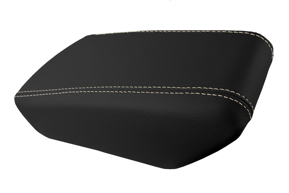 Center Console Armrest Leather Cover for Nissan Maxima (2016–2021) Beige Stitch