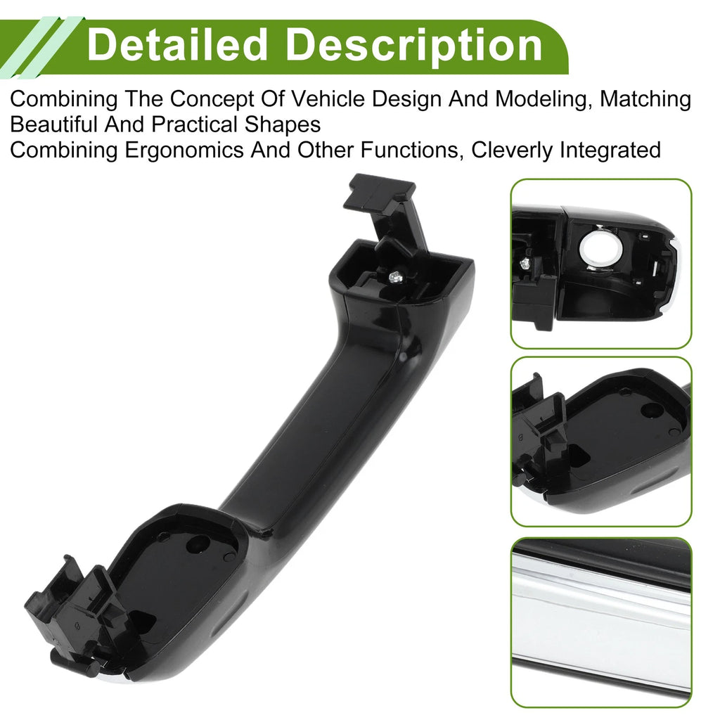 Set of 1 Exterior Door Handle for Lexus GX460 (2010–2023) Black Silver Tone