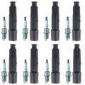 Set of 8 NGK Standard Spark Plugs & Coil Boots for Mercedes C140 CL500 W210 E420 W140 S420 V8