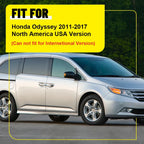 Glossy Black Door Trim Cover Kit for Honda Odyssey (2011–2017)