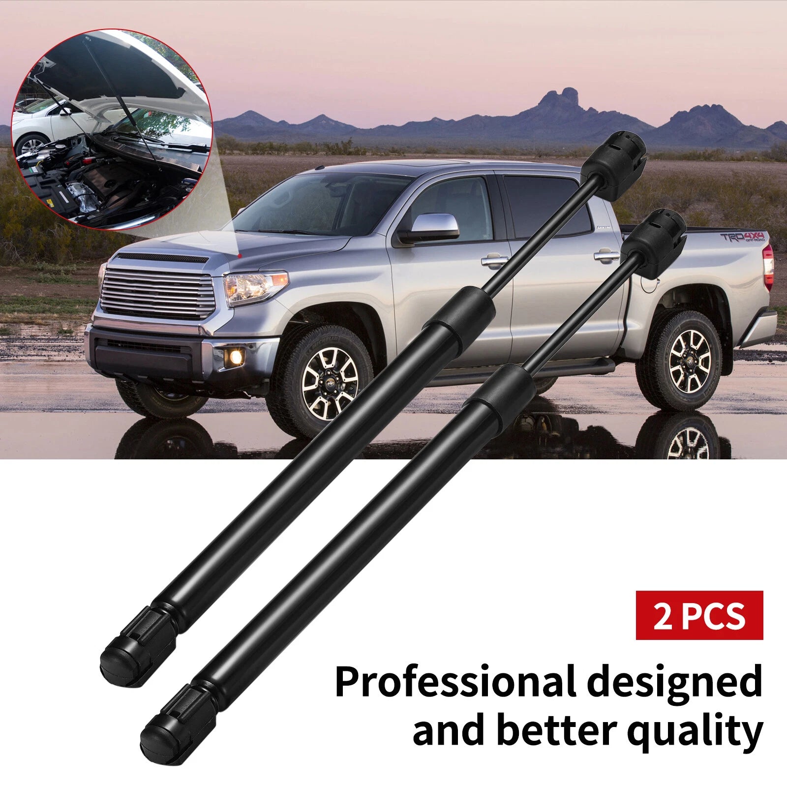 2X Front Hood Lift Supports for Ford Expedition F-150 F-250 (1997–2006)