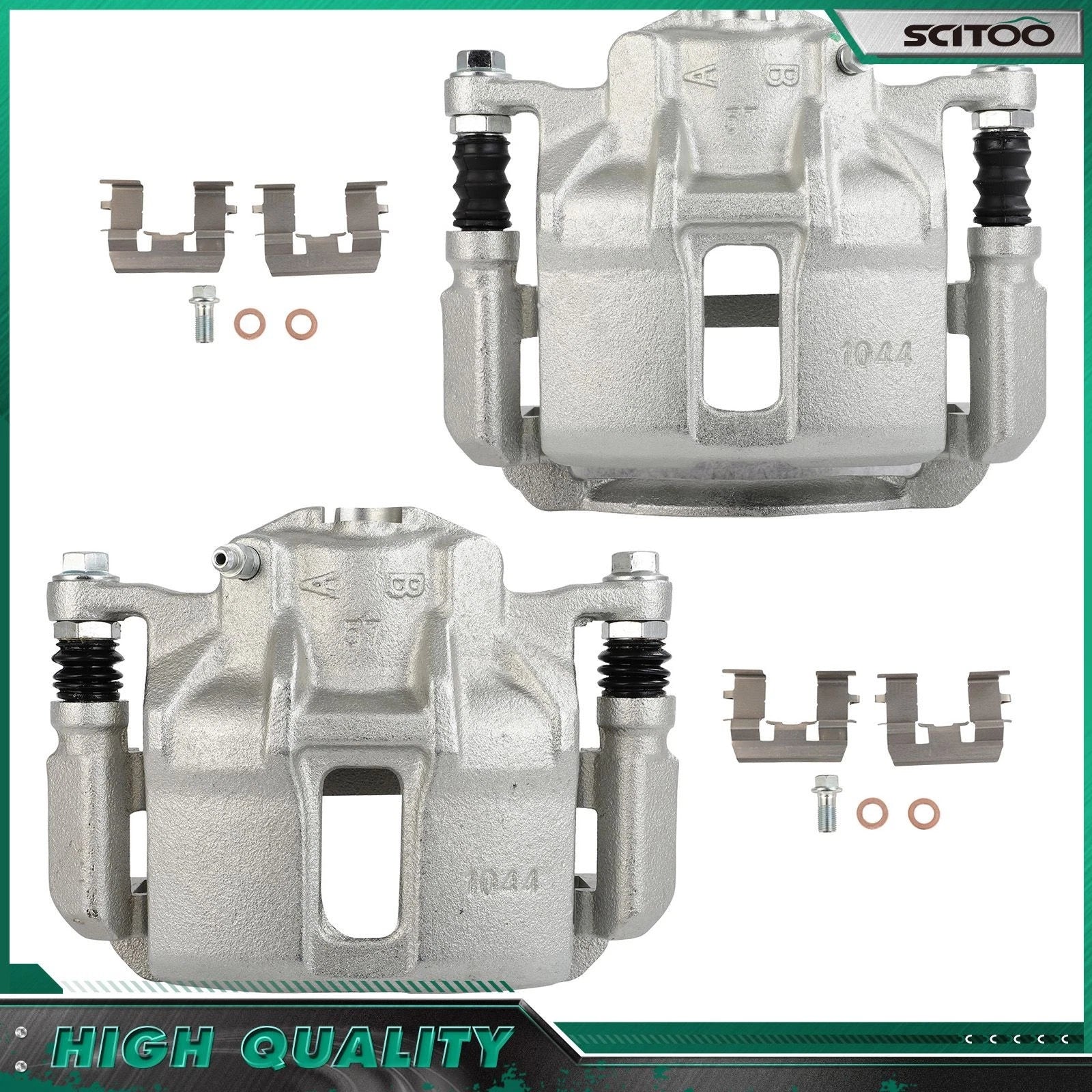 Front Pair Brake Calipers for Honda Accord V6 2003–2004 (Auto Trans) w/ Bracket