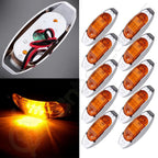 5 Pairs 6 LED Amber Trailer Side Marker Lights for Trucks