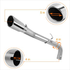 5" Rolled Muffler Tip Catback Exhaust System for Dodge Ram 2500 3500 (2013–2018)