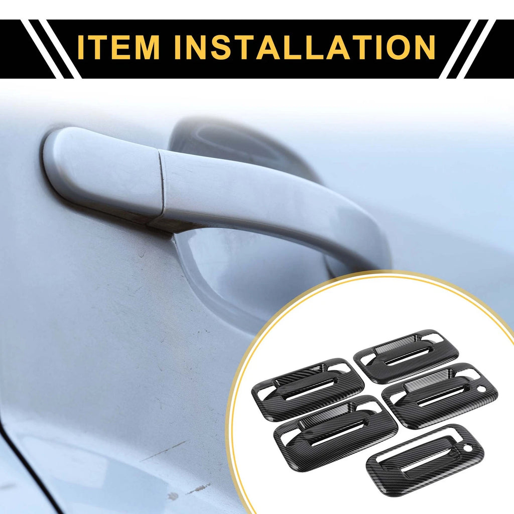Set of 4 Exterior Door Handle Covers for Ford F-150 (2004–2014) Carbon Fiber