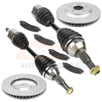 Front CV Axle + Brake Pads & Rotors for Chevrolet Monte Carlo (2006–2007)