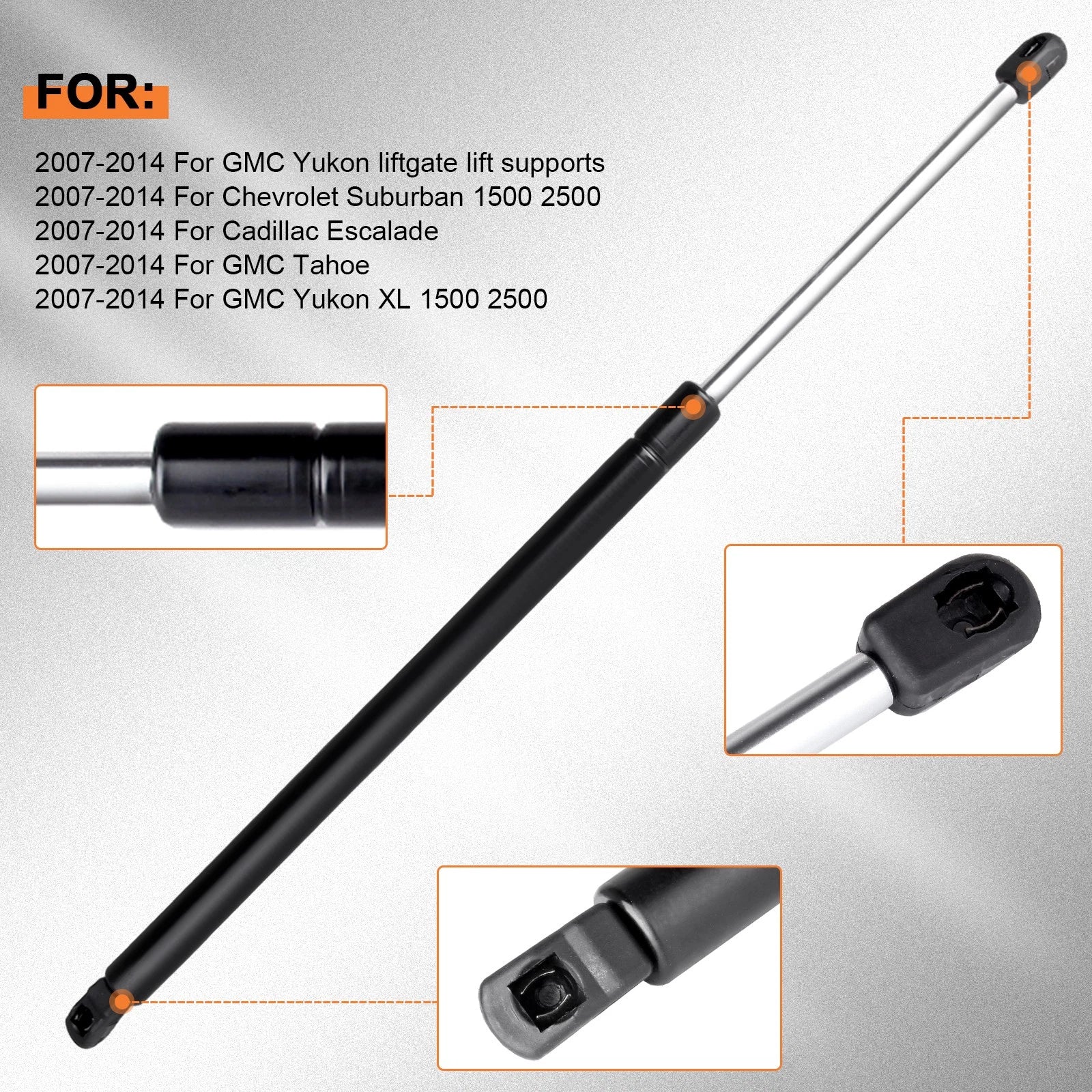 2 Rear Tailgate Lift Supports for Cadillac Escalade Chevy Tahoe (2007–2013)