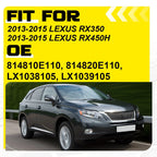 Chrome Front Fog Light Bezel Pair for Lexus RX350 RX450h (2013–2015)