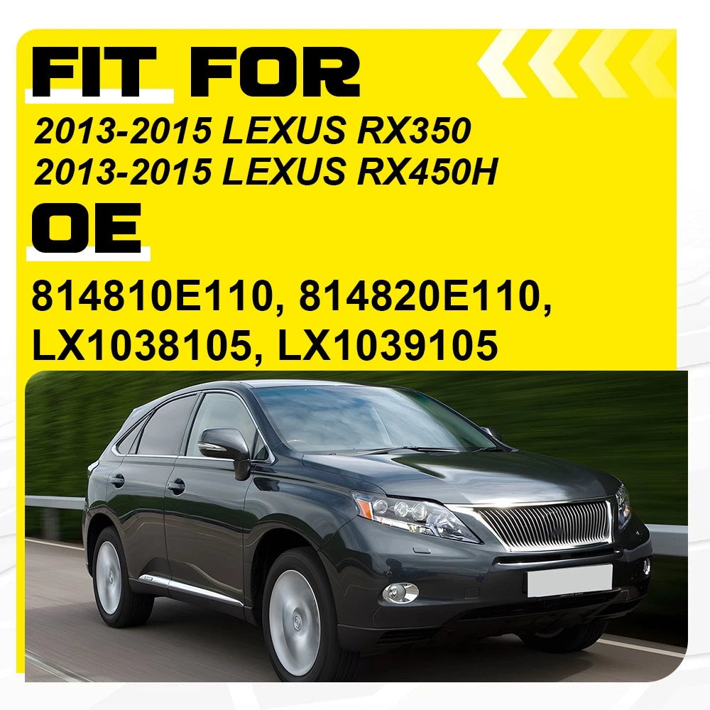 Chrome Front Fog Light Bezel Pair for Lexus RX350 RX450h (2013–2015)