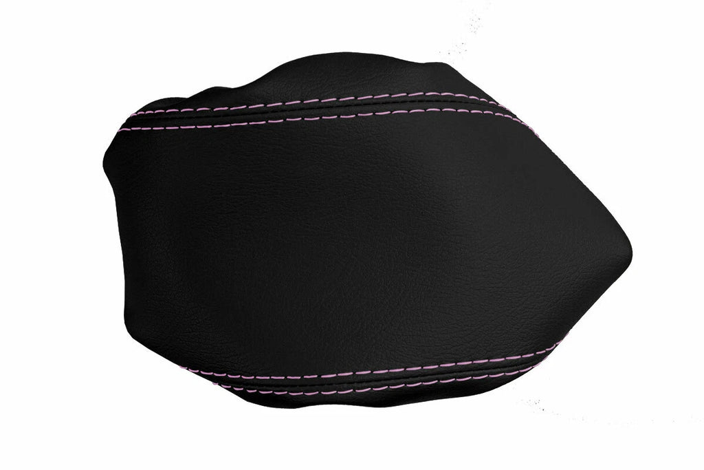 Console Lid Pull Over Cover Leather for Dodge Challenger (2008–2014) Pink Stitch