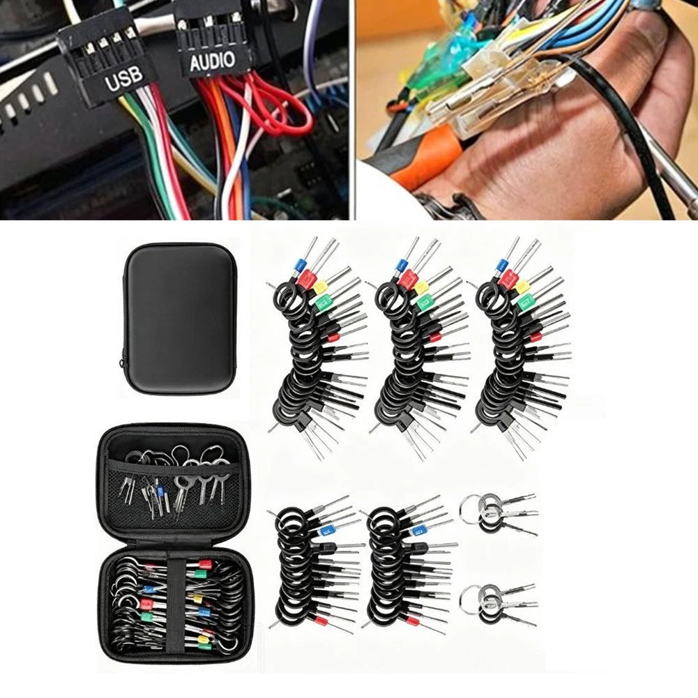 82PCS Wiring Harness Terminal Removal Tool Kit for Automotive Use