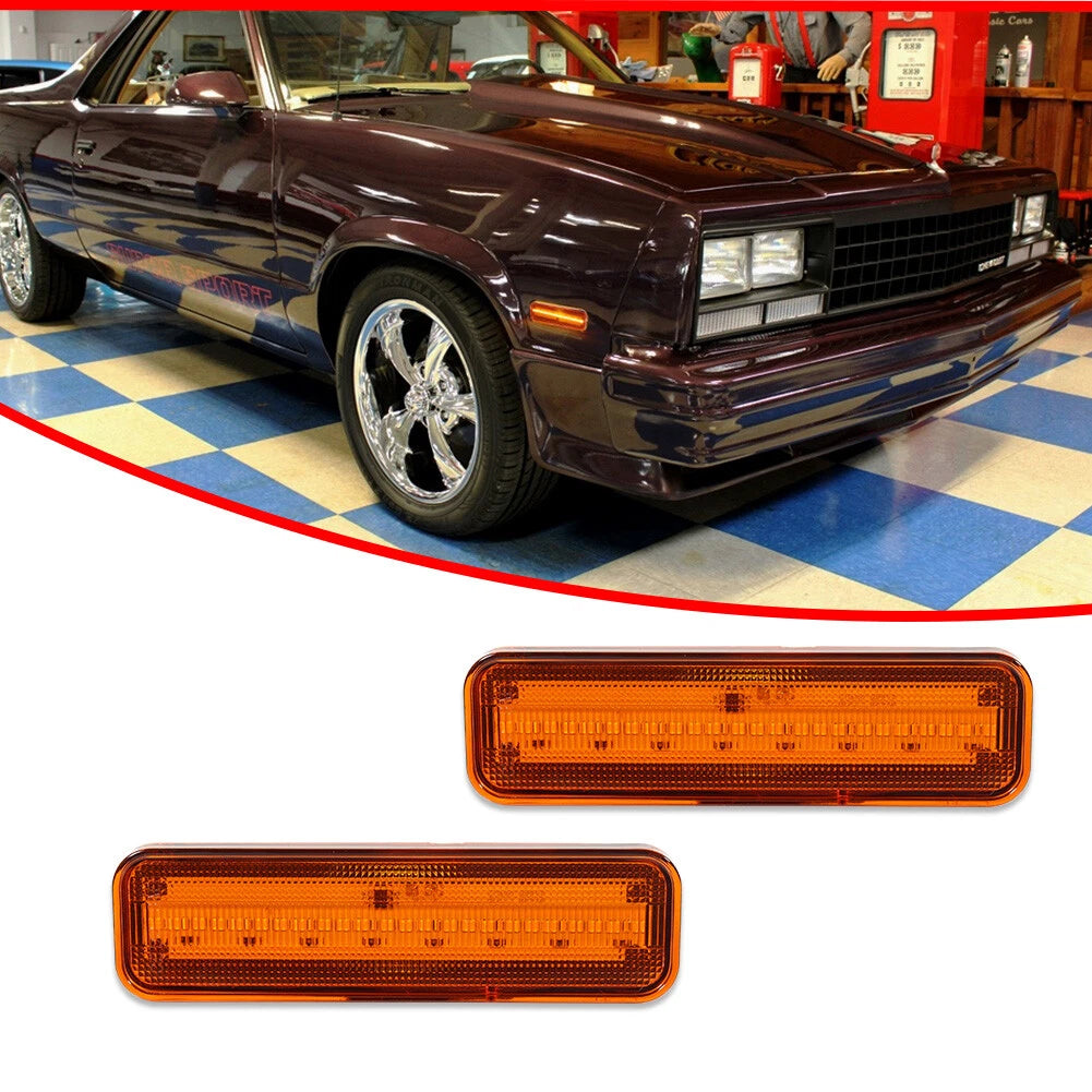 LED Front Fender Side Marker Lights for El Camino & Caballero (1982–1987)