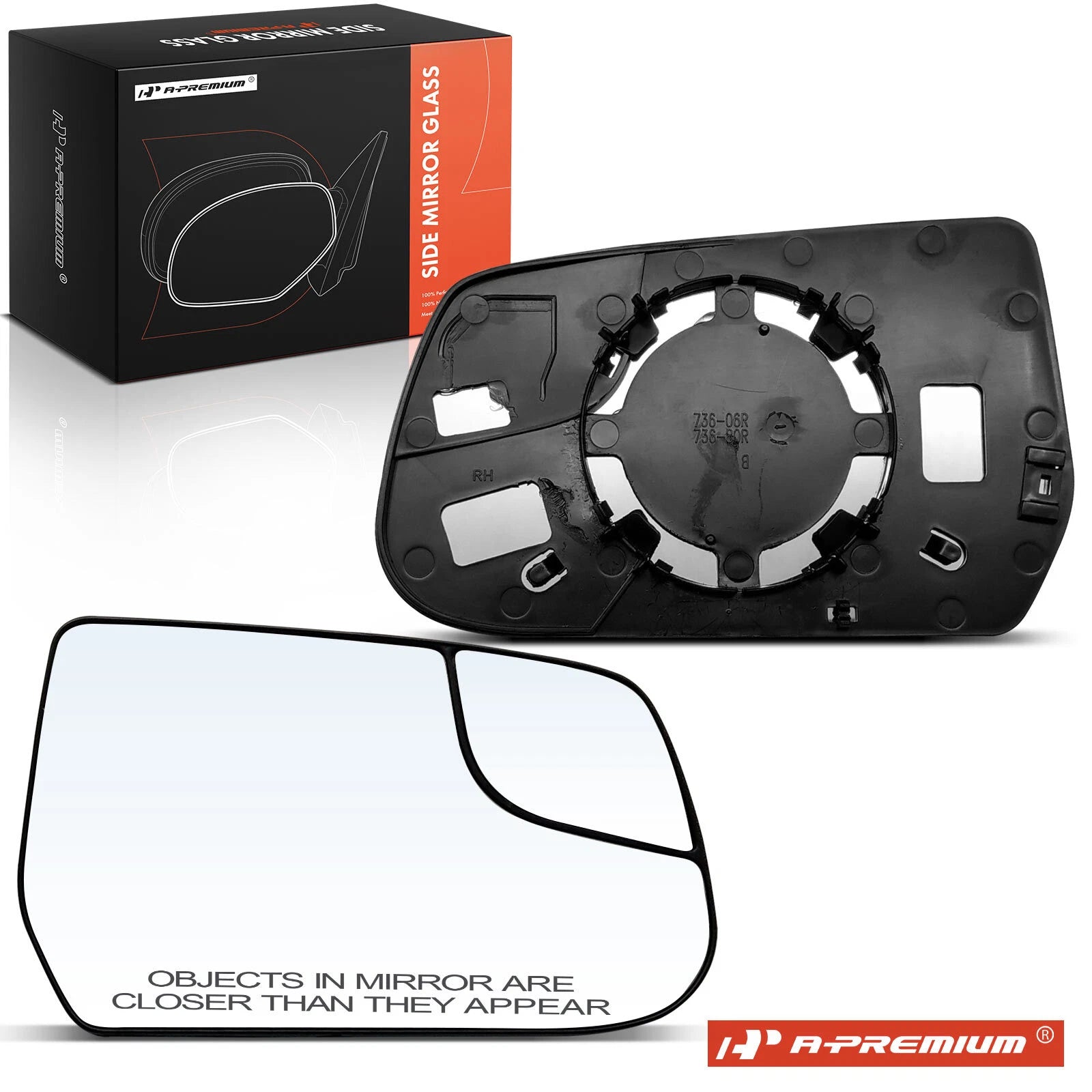 Passenger Manual Mirror Glass with Spotter for Chevy Equinox (2010–2017)
