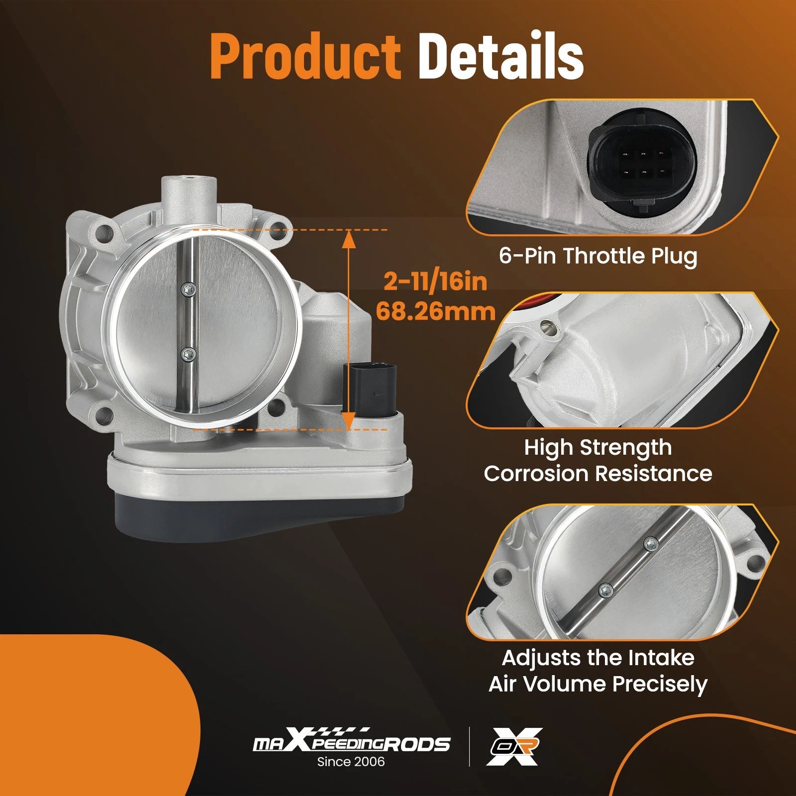 Throttle Body for BMW 325i 330xi E90 525i 525xi 530i 530xi E60 (2006–2013)