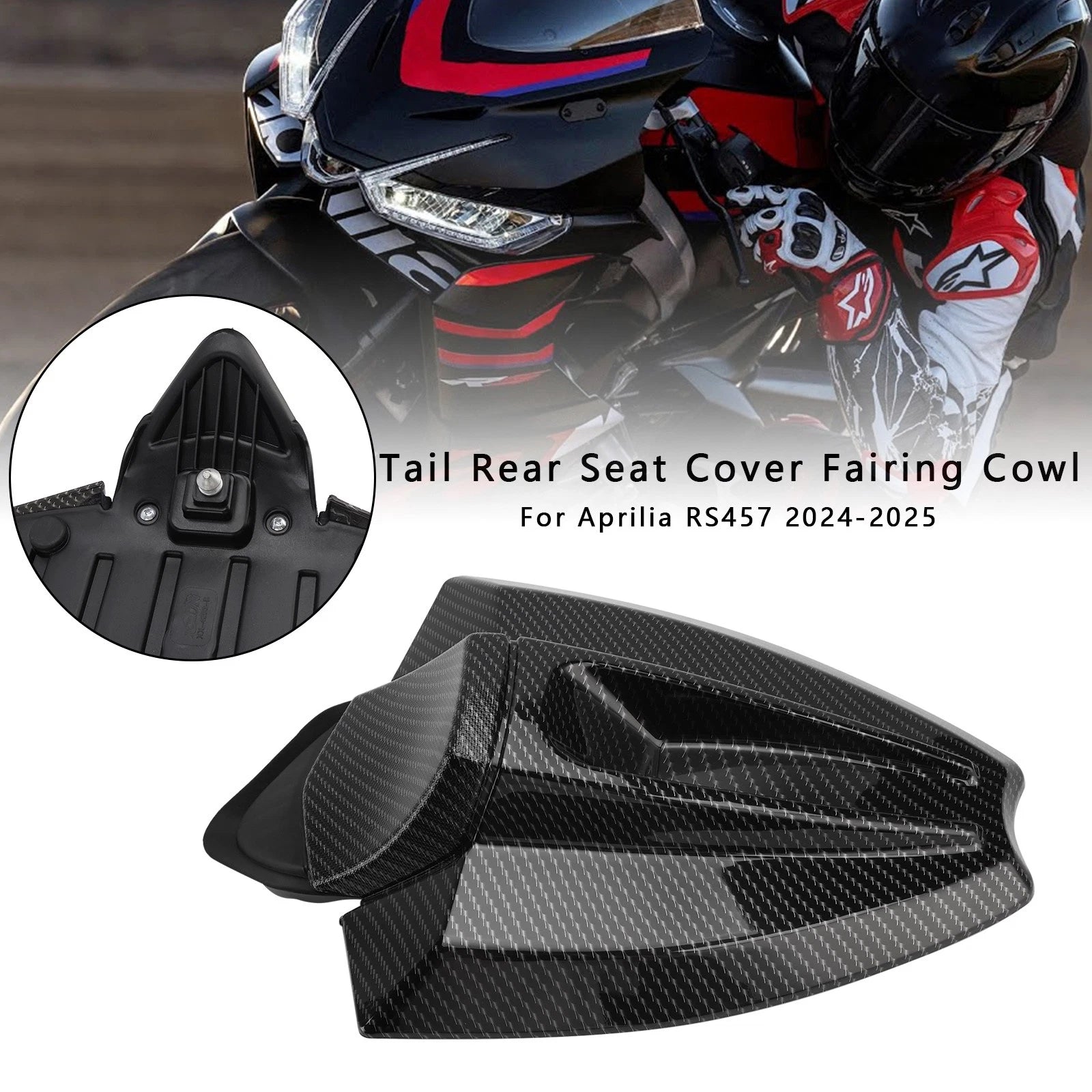 Tail Rear Seat Cover Fairing Cowl for Aprilia RS 457 (2024–2026) Carbon