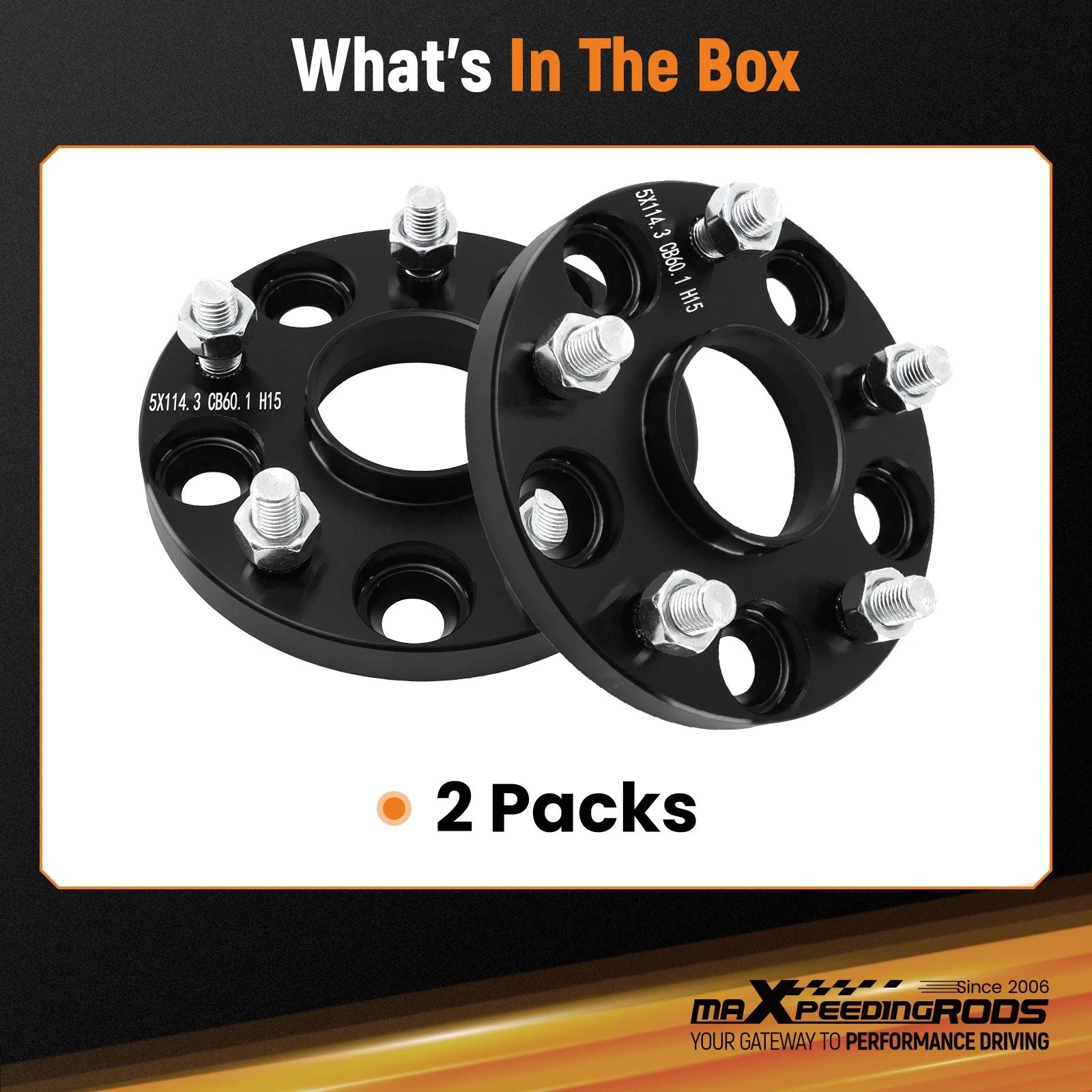 2X 15mm Hub Centric Spacers for Lexus UX200 UX250h (2019-2023)