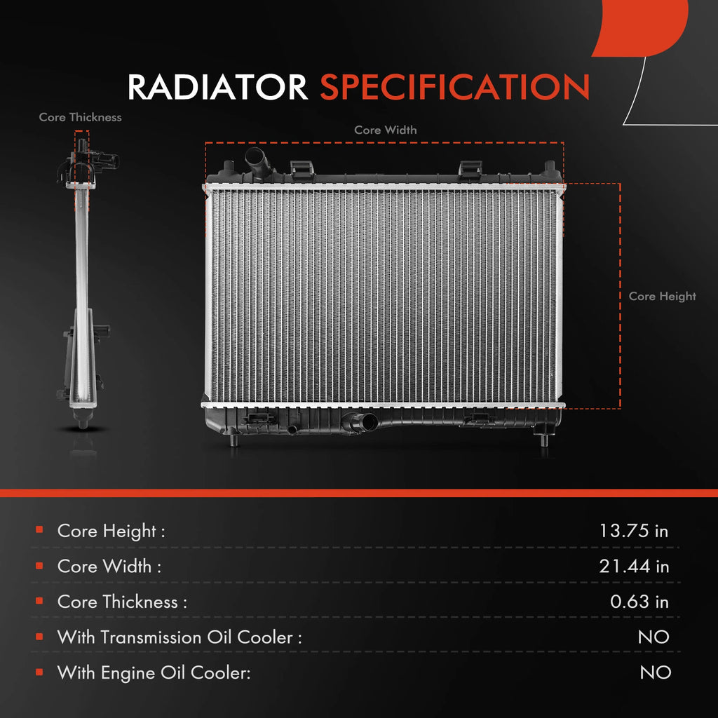 Aluminum Radiator for Ford Fiesta (2011–2019) FWD