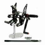 Rearsets Footpegs Pedals for Kawasaki ZX-10R Ninja (2008–2010) Black T9