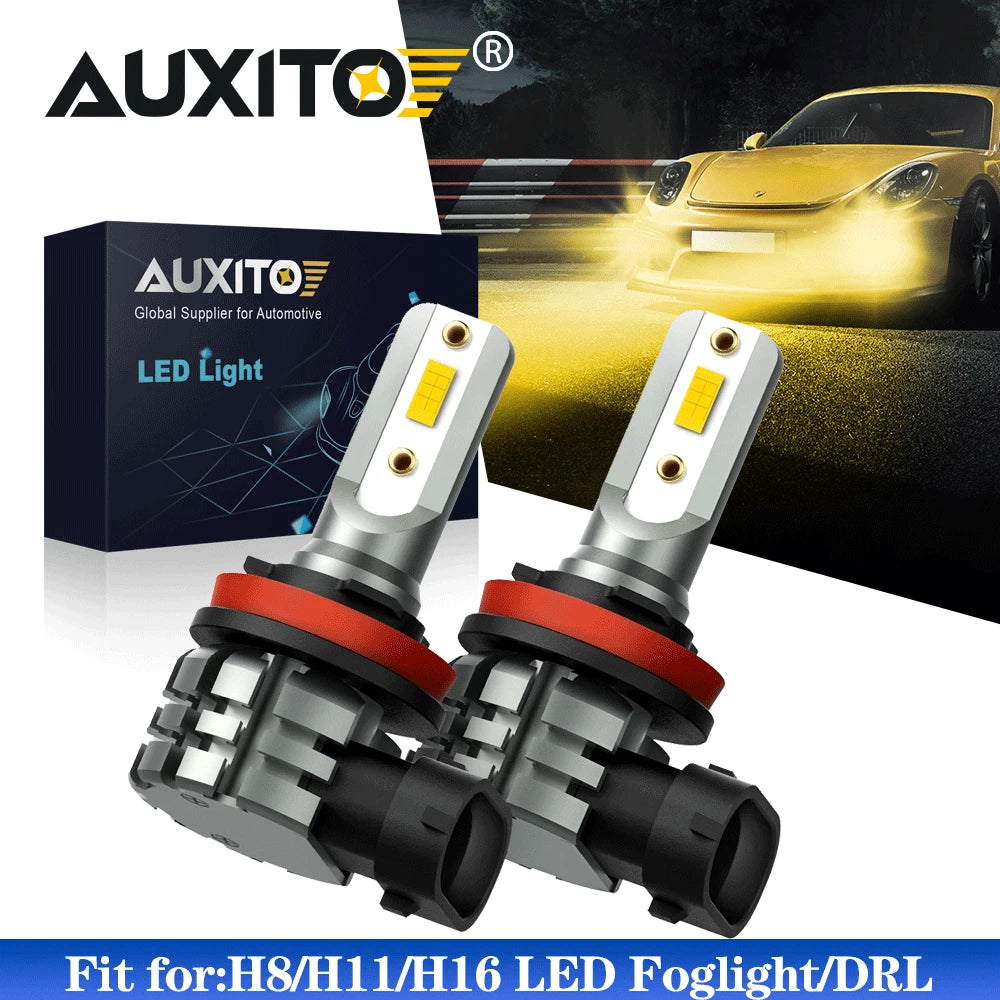 H11 H16 LED Fog Driving Light Bulb 4000LM Yellow (Universal)