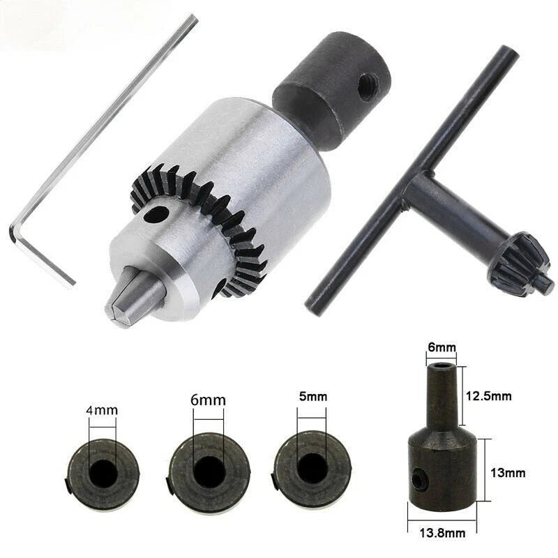 Motor Drill Chuck Kit with 4mm, 5mm, 6mm, 8mm Rod Sleeve for JT0