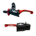 ASV F4 Shorty Front Brake Clutch Perch Levers Red Pair for Wolverine 450 (2006–2018)
